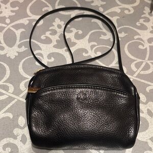 Valentina Black Leather Crossbody Bag